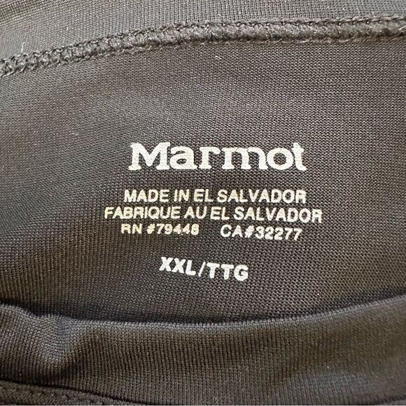 Marmot Long Sleeve Black Athleisure Top in Sixe XXL - Picture 2 of 5